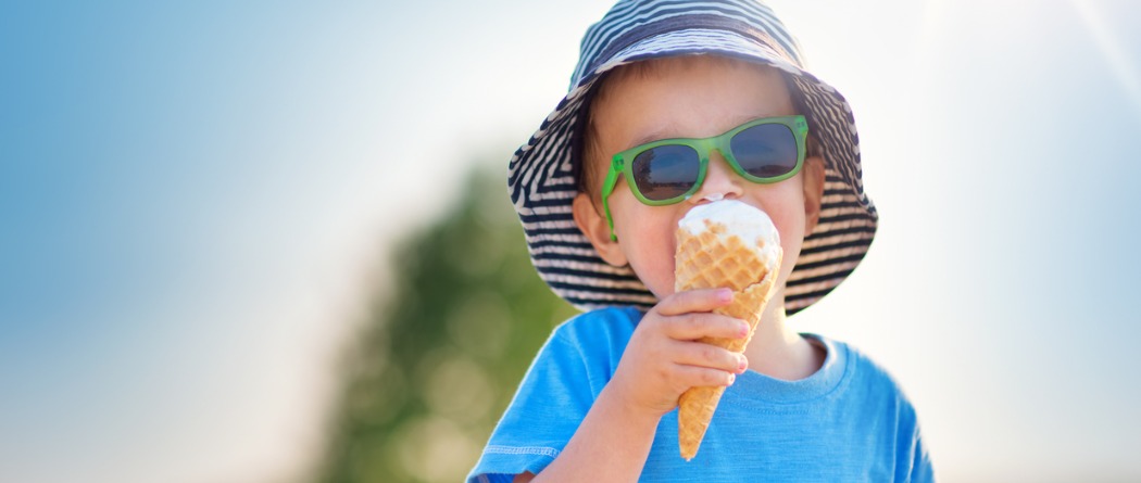 boy eating ice cream