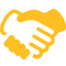 Icon illustration of a handshake