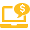 Icon illustration of a laptop